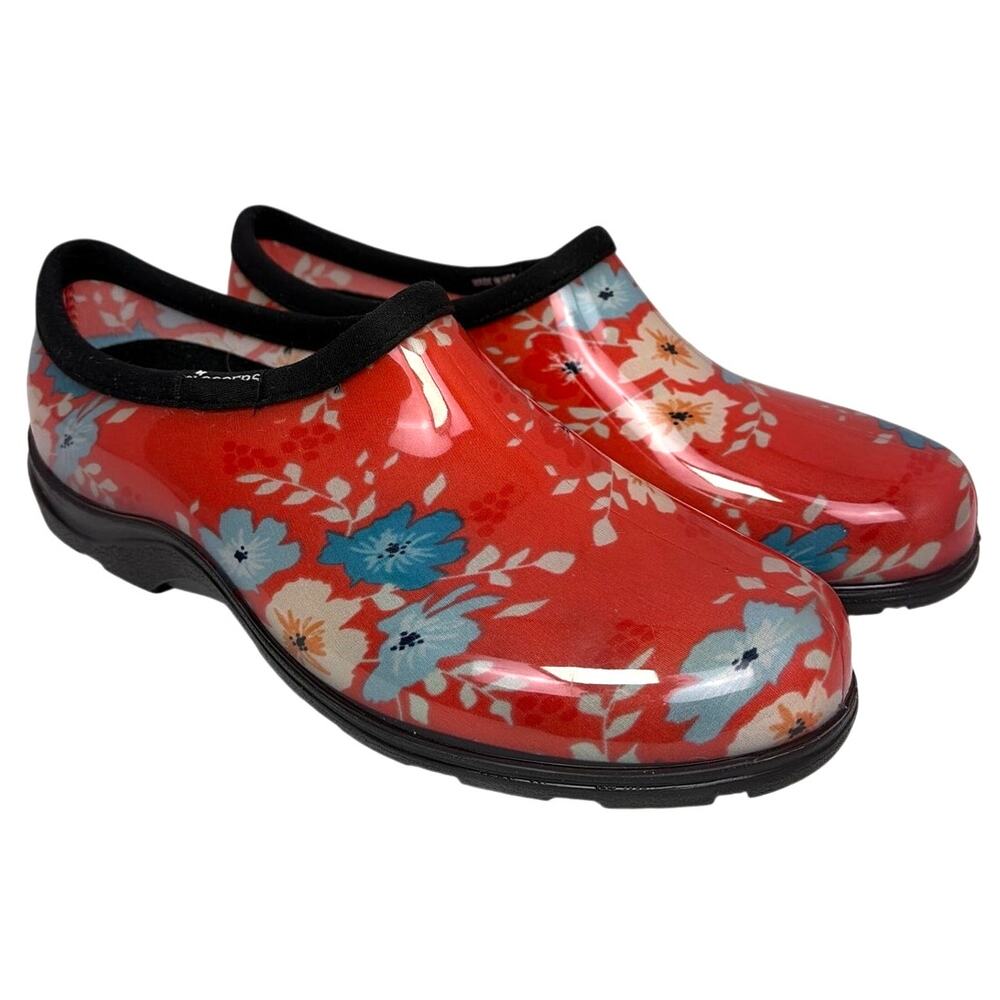 Sloggers Floral Boho Rain and Garden Waterproof Round Toe Slip On Shoe Size 10